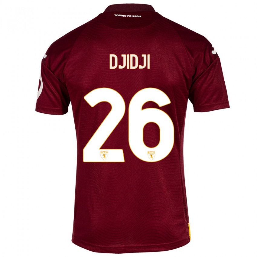Heren Koffi Djidji #26 Donkerrood Thuisshirt Thuistenue 2023/24 T-Shirt België