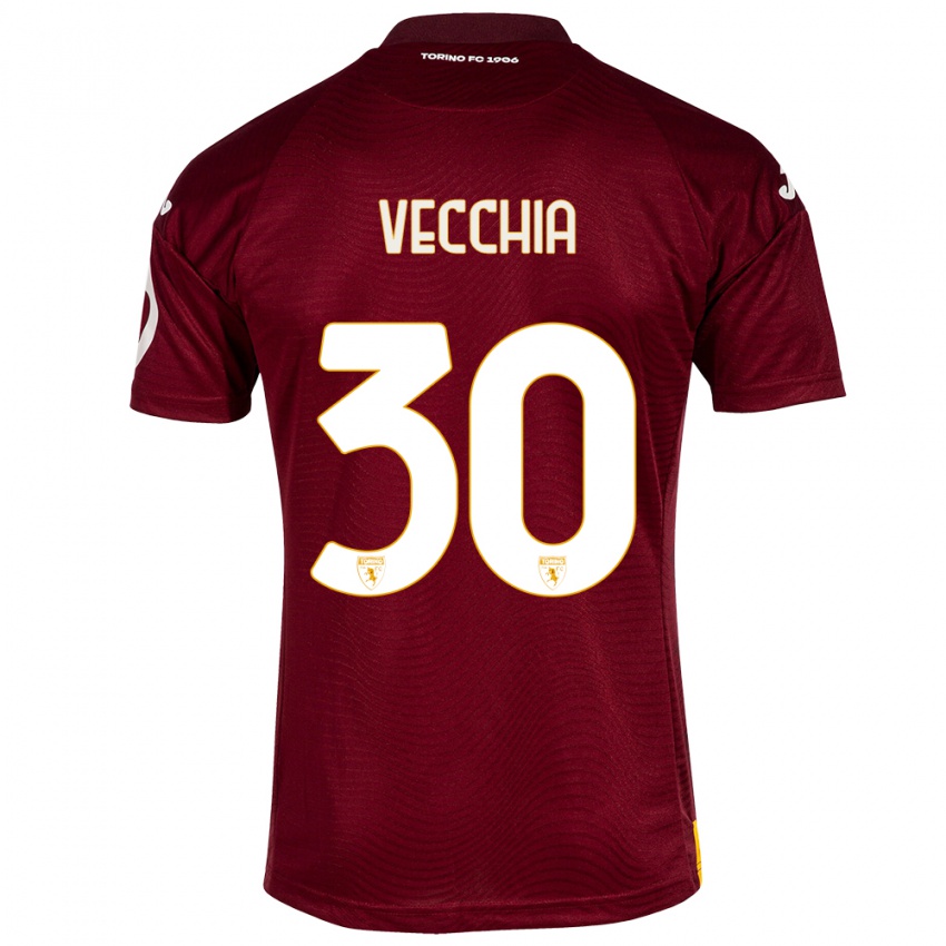 Heren Marco Dalla Vecchia #30 Donkerrood Thuisshirt Thuistenue 2023/24 T-Shirt België