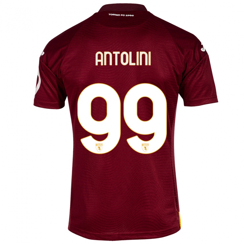 Heren Jacopo Antolini #99 Donkerrood Thuisshirt Thuistenue 2023/24 T-Shirt België