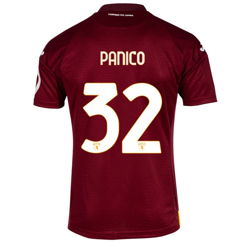 Heren Patrizia Panico #32 Donkerrood Thuisshirt Thuistenue 2023/24 T-Shirt België