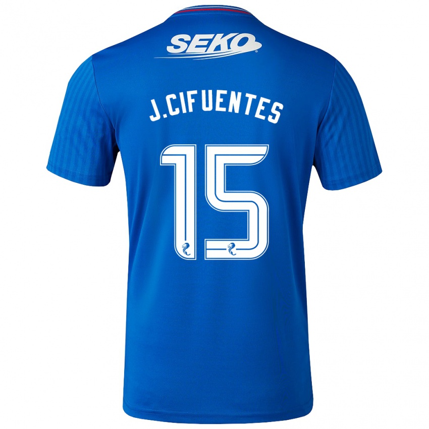 Herren José Cifuentes #15 Blau Heimtrikot Trikot 2023/24 T-Shirt Belgien