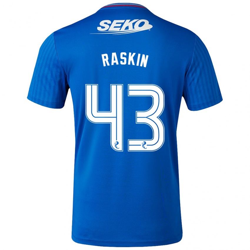 Herren Nicolas Raskin #43 Blau Heimtrikot Trikot 2023/24 T-Shirt Belgien