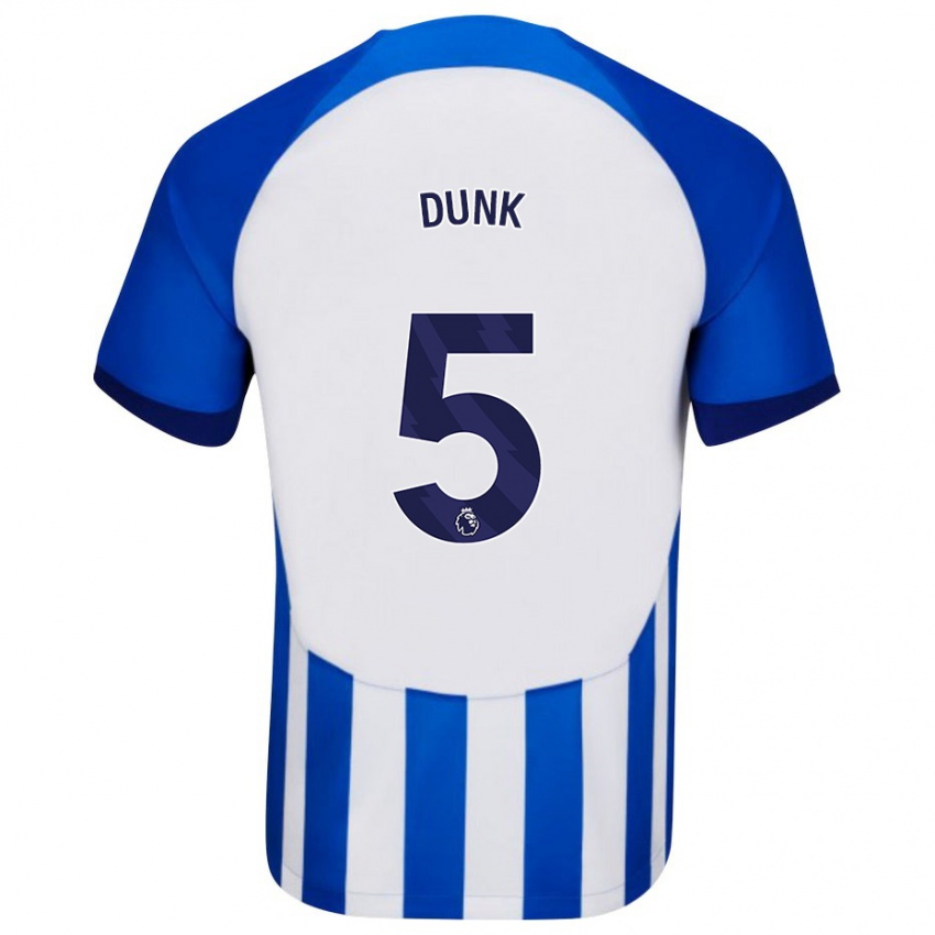 Herren Lewis Dunk #5 Blau Heimtrikot Trikot 2023/24 T-Shirt Belgien
