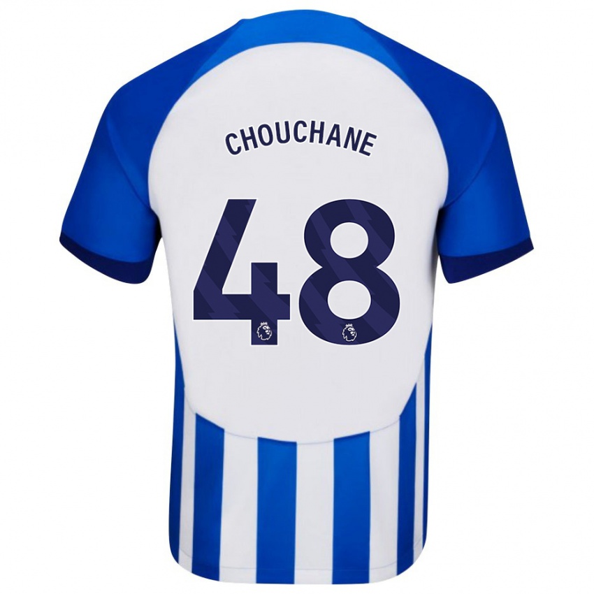Herren Samy Chouchane #48 Blau Heimtrikot Trikot 2023/24 T-Shirt Belgien