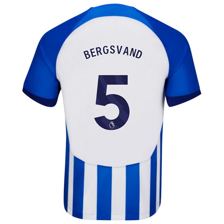 Herren Guro Bergsvand #5 Blau Heimtrikot Trikot 2023/24 T-Shirt Belgien