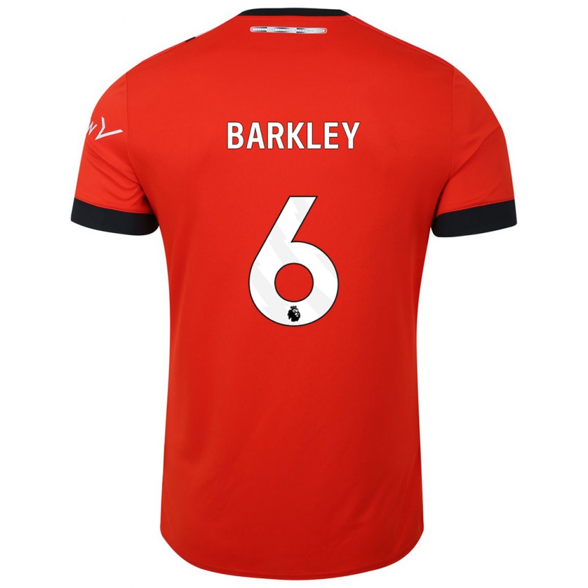 Homme Maillot Ross Barkley #6 Rouge Tenues Domicile 2023/24 T-Shirt Belgique