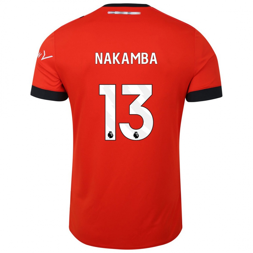 Homme Maillot Marvelous Nakamba #13 Rouge Tenues Domicile 2023/24 T-Shirt Belgique
