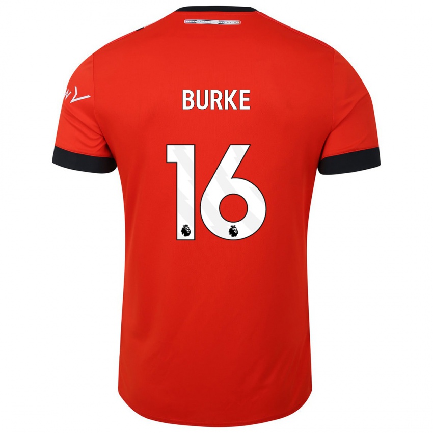 Homme Maillot Reece Burke #16 Rouge Tenues Domicile 2023/24 T-Shirt Belgique