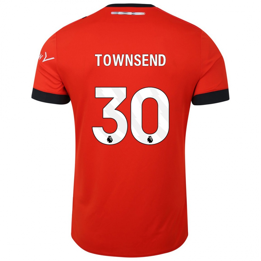 Homme Maillot Andros Townsend #30 Rouge Tenues Domicile 2023/24 T-Shirt Belgique