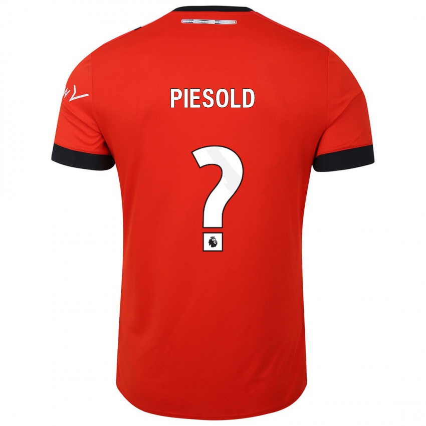 Homme Maillot Axel Piesold #0 Rouge Tenues Domicile 2023/24 T-Shirt Belgique