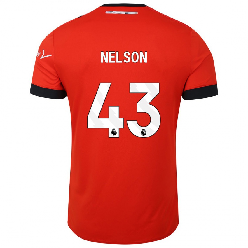 Heren Zack Nelson #43 Rood Thuisshirt Thuistenue 2023/24 T-Shirt België