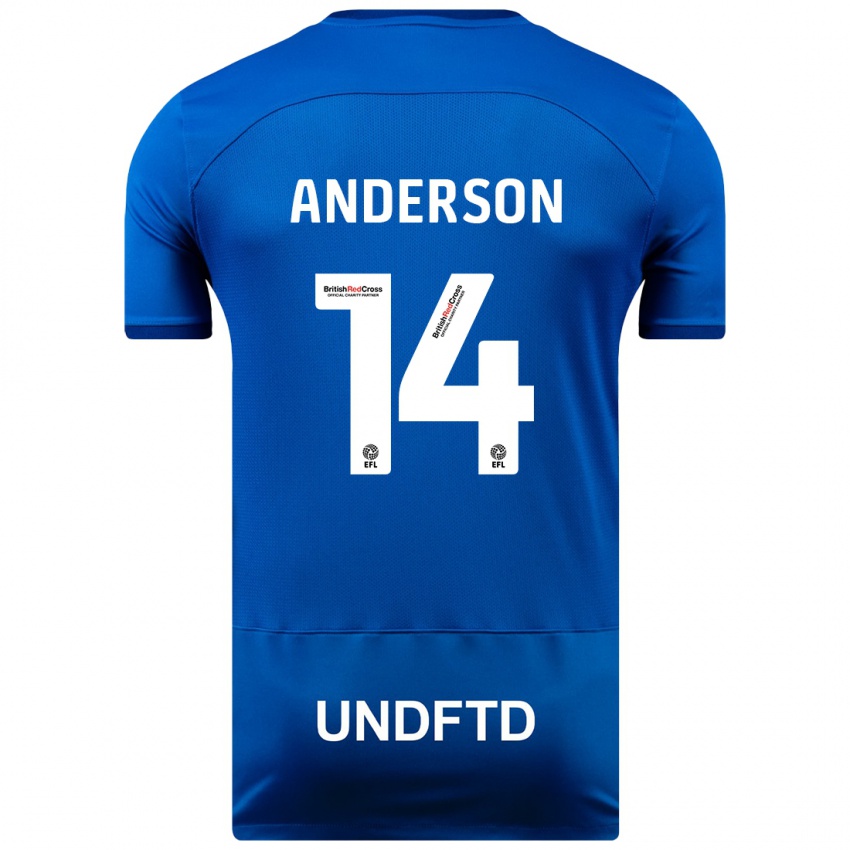 Heren Keshi Anderson #14 Blauw Thuisshirt Thuistenue 2023/24 T-Shirt België