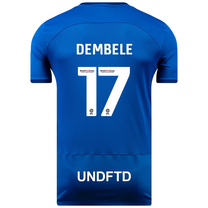 Heren Siriki Dembélé #17 Blauw Thuisshirt Thuistenue 2023/24 T-Shirt België