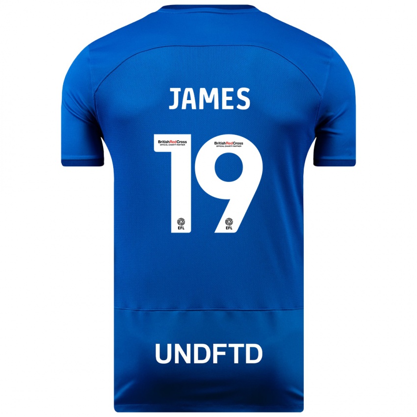 Heren Jordan James #19 Blauw Thuisshirt Thuistenue 2023/24 T-Shirt België