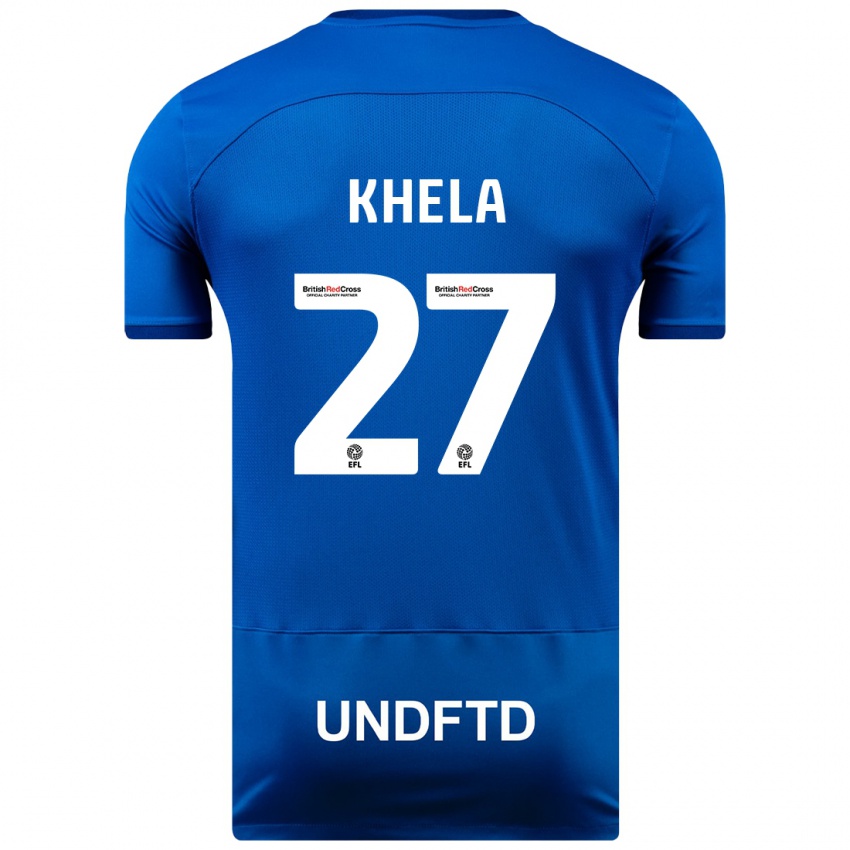 Heren Brandon Khela #27 Blauw Thuisshirt Thuistenue 2023/24 T-Shirt België