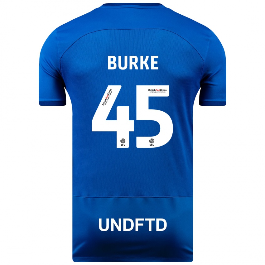 Heren Oliver Burke #45 Blauw Thuisshirt Thuistenue 2023/24 T-Shirt België