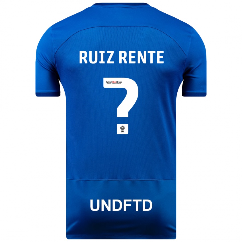 Heren Álvaro Ruiz Rente #0 Blauw Thuisshirt Thuistenue 2023/24 T-Shirt België