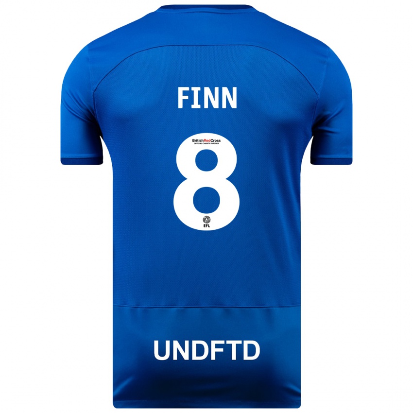 Heren Jamie Finn #8 Blauw Thuisshirt Thuistenue 2023/24 T-Shirt België