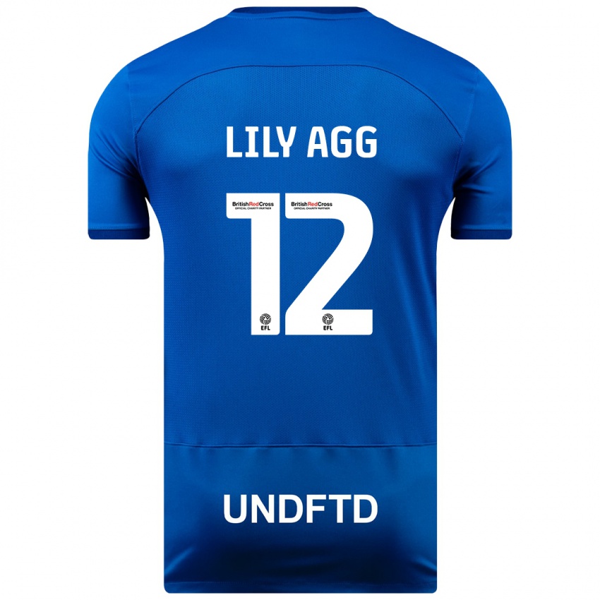 Heren Lily Agg #12 Blauw Thuisshirt Thuistenue 2023/24 T-Shirt België