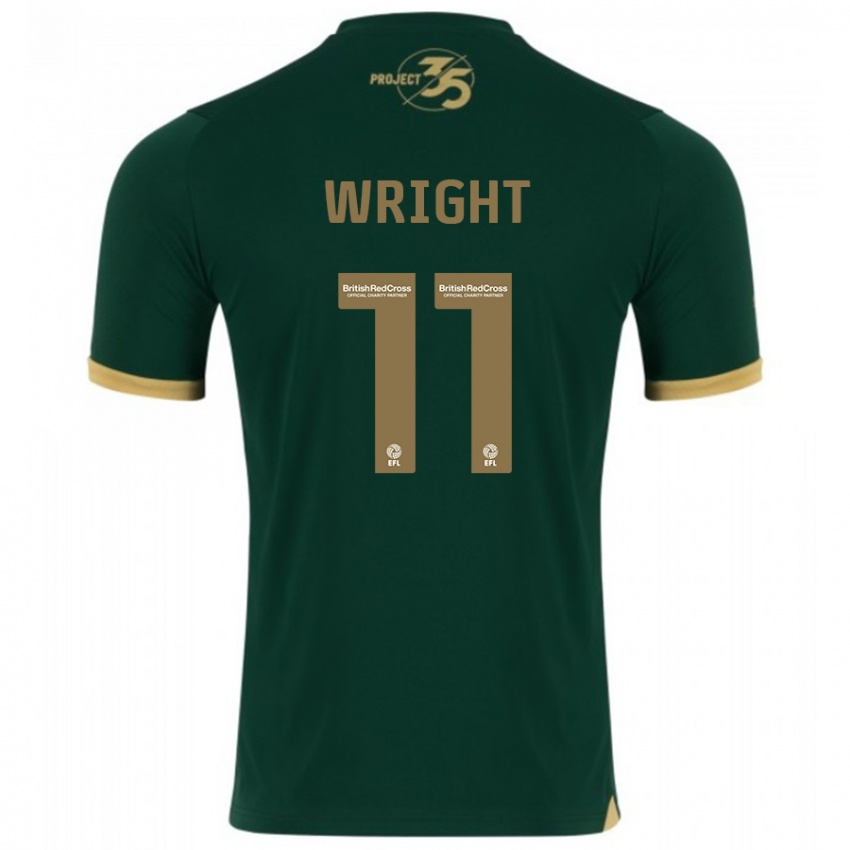 Homme Maillot Callum Wright #11 Vert Tenues Domicile 2023/24 T-Shirt Belgique
