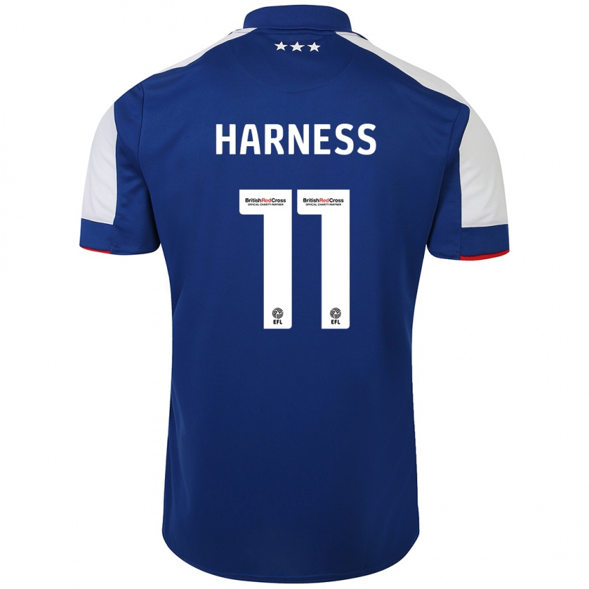 Heren Marcus Harness #11 Blauw Thuisshirt Thuistenue 2023/24 T-Shirt België