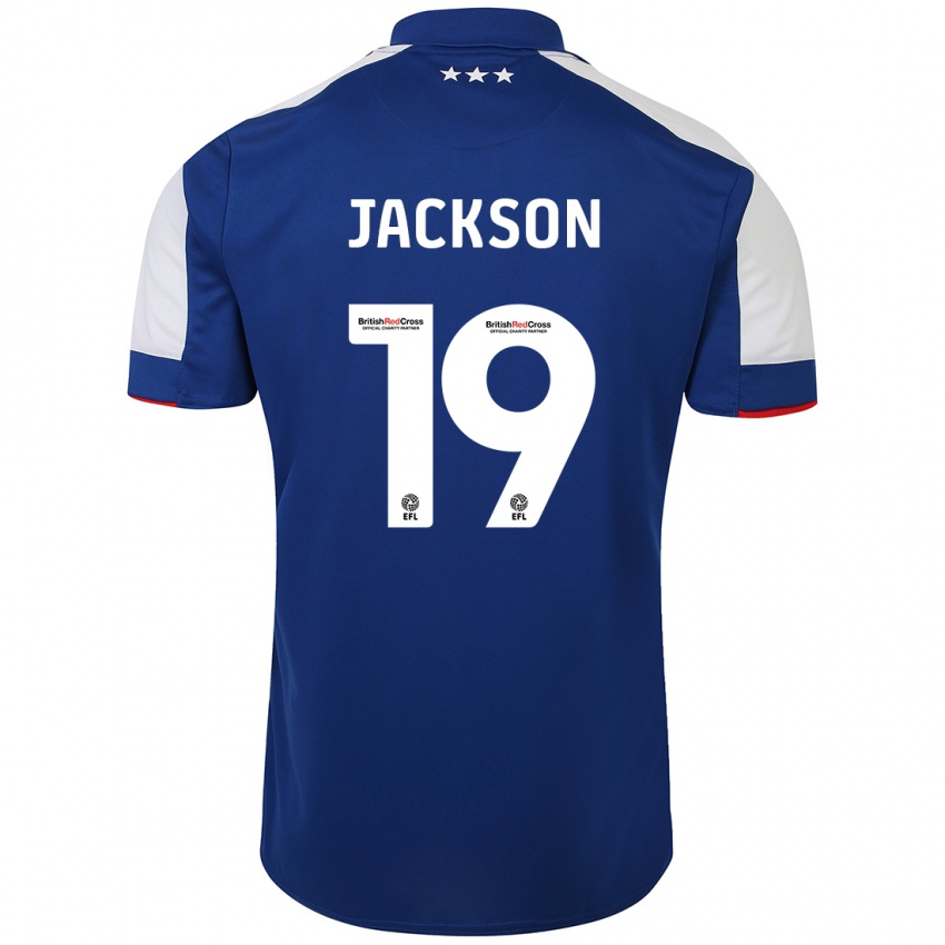 Heren Kayden Jackson #19 Blauw Thuisshirt Thuistenue 2023/24 T-Shirt België