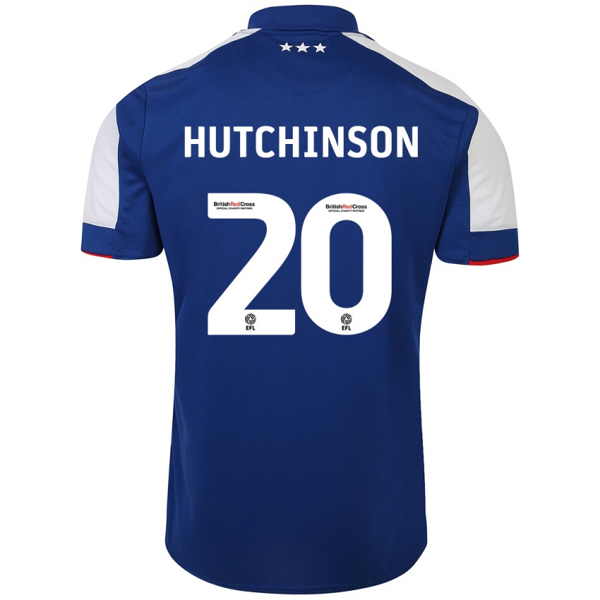 Heren Omari Hutchinson #20 Blauw Thuisshirt Thuistenue 2023/24 T-Shirt België