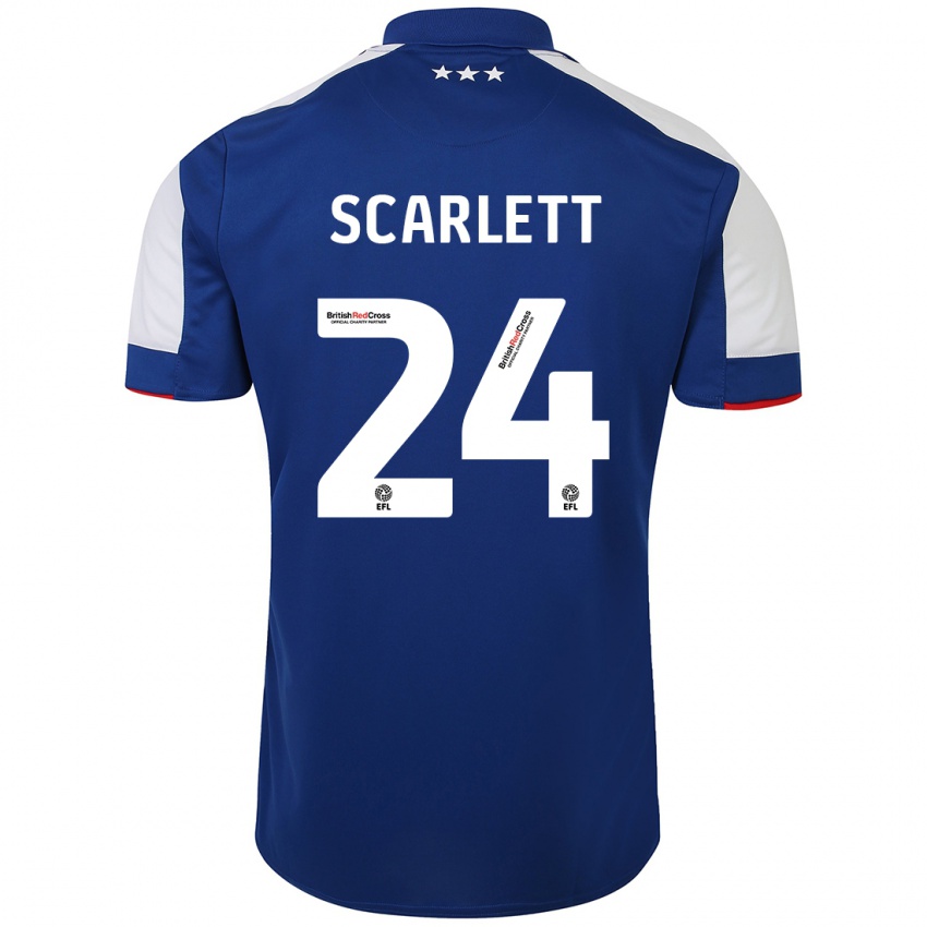 Heren Dane Scarlett #24 Blauw Thuisshirt Thuistenue 2023/24 T-Shirt België