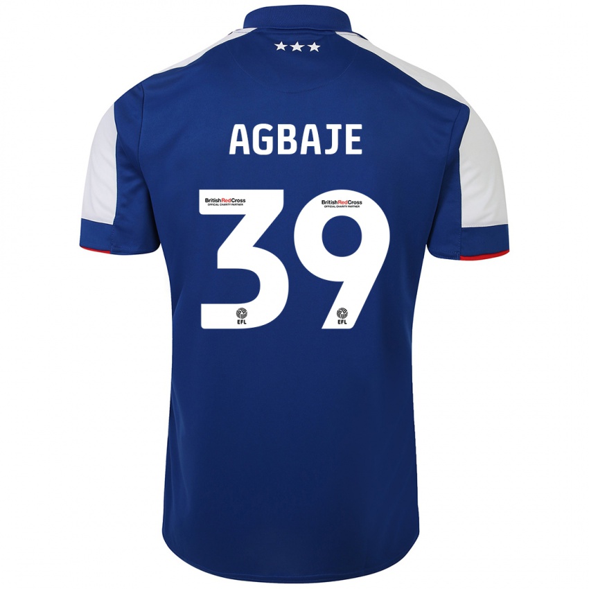 Heren Edwin Agbaje #39 Blauw Thuisshirt Thuistenue 2023/24 T-Shirt België