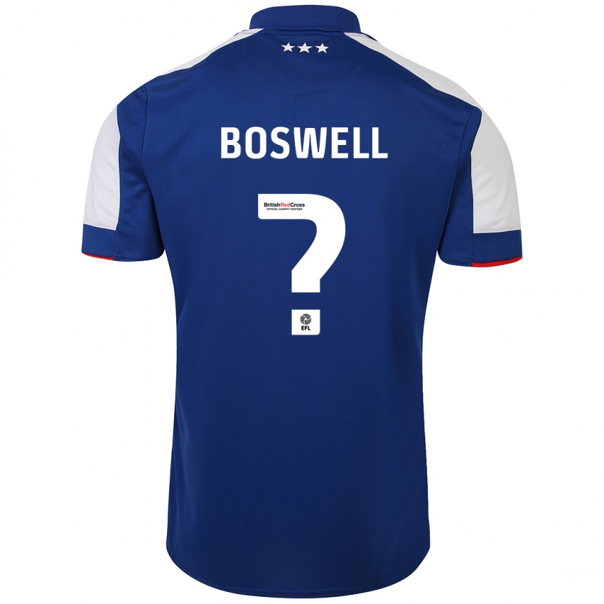Heren Ashton Boswell #0 Blauw Thuisshirt Thuistenue 2023/24 T-Shirt België