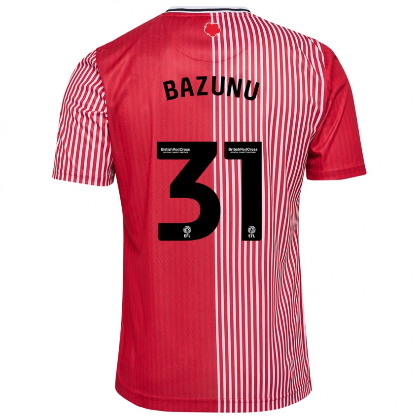 Heren Gavin Bazunu #31 Rood Thuisshirt Thuistenue 2023/24 T-Shirt België