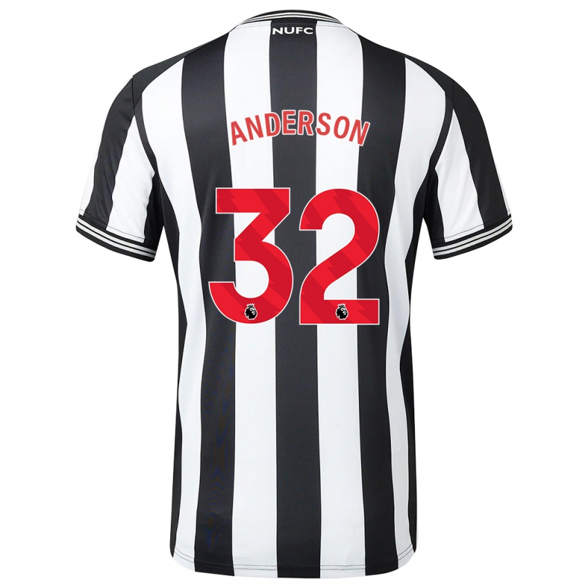 Heren Elliot Anderson #32 Zwart Wit Thuisshirt Thuistenue 2023/24 T-Shirt België