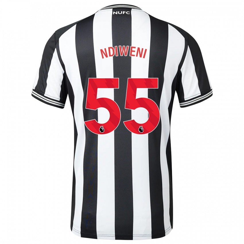 Heren Michael Ndiweni #55 Zwart Wit Thuisshirt Thuistenue 2023/24 T-Shirt België