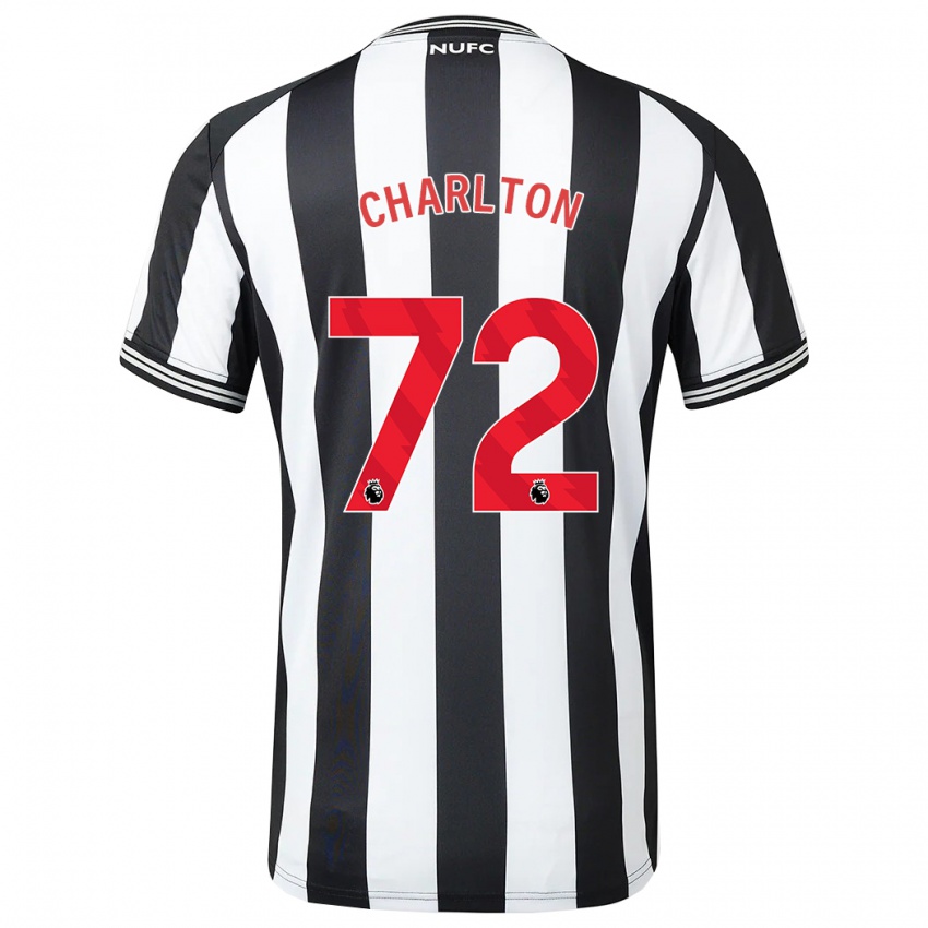 Heren Dylan Charlton #72 Zwart Wit Thuisshirt Thuistenue 2023/24 T-Shirt België