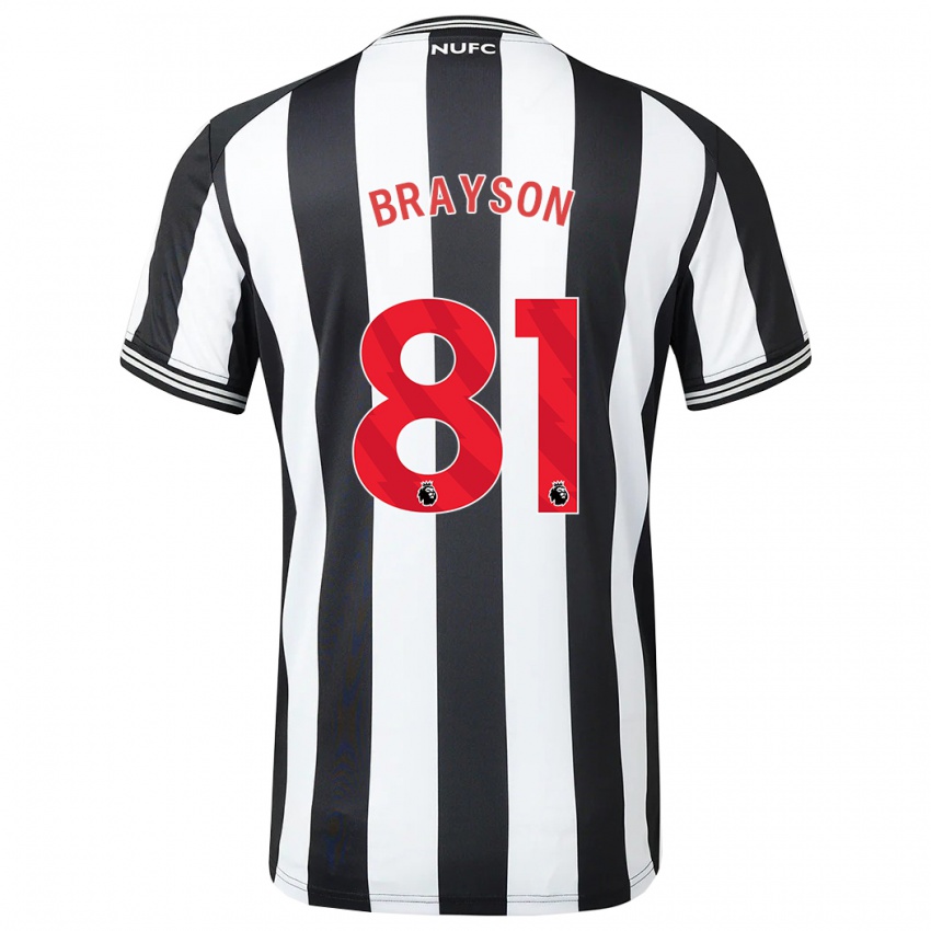 Heren Joe Brayson #81 Zwart Wit Thuisshirt Thuistenue 2023/24 T-Shirt België