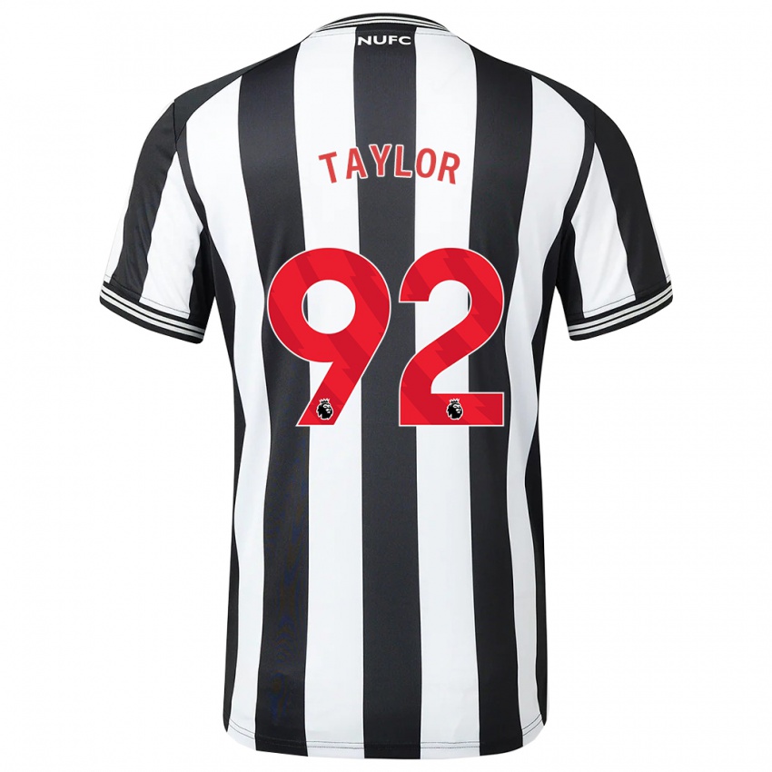 Herren Matthew Taylor #92 Schwarz-Weiss Heimtrikot Trikot 2023/24 T-Shirt Belgien