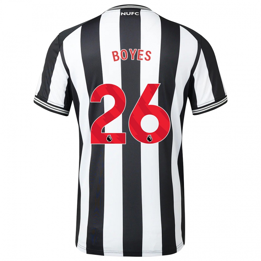 Heren Grace Boyes #26 Zwart Wit Thuisshirt Thuistenue 2023/24 T-Shirt België
