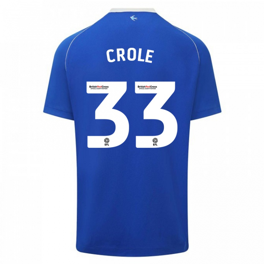 Herren James Crole #33 Blau Heimtrikot Trikot 2023/24 T-Shirt Belgien