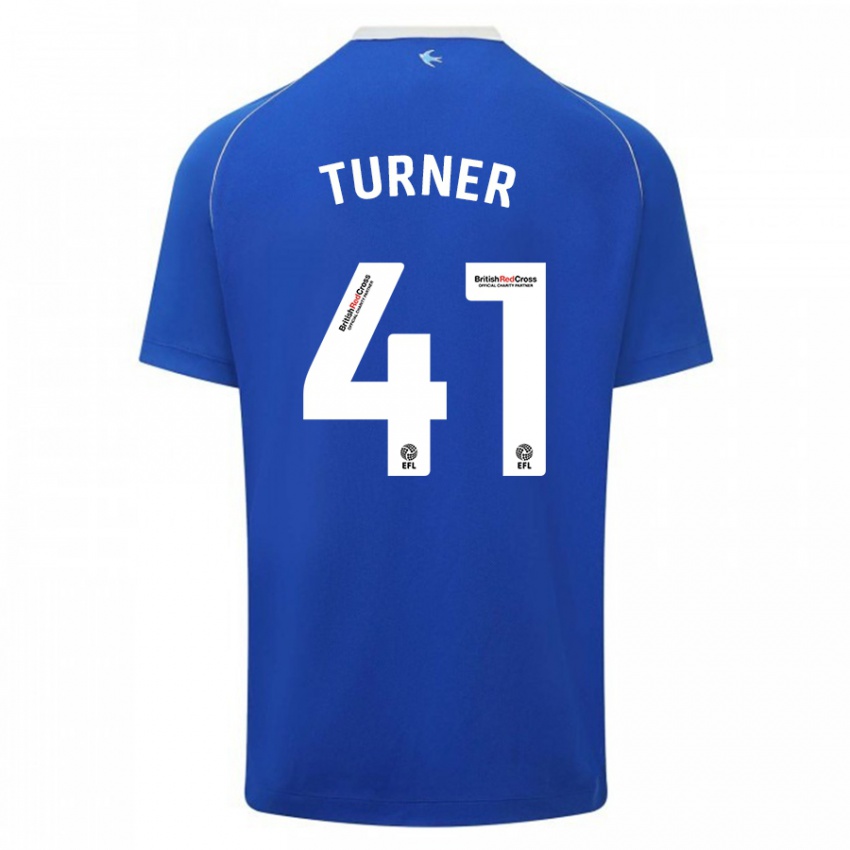 Herren Matthew Turner #41 Blau Heimtrikot Trikot 2023/24 T-Shirt Belgien