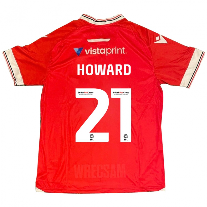 Heren Mark Howard #21 Rood Thuisshirt Thuistenue 2023/24 T-Shirt België