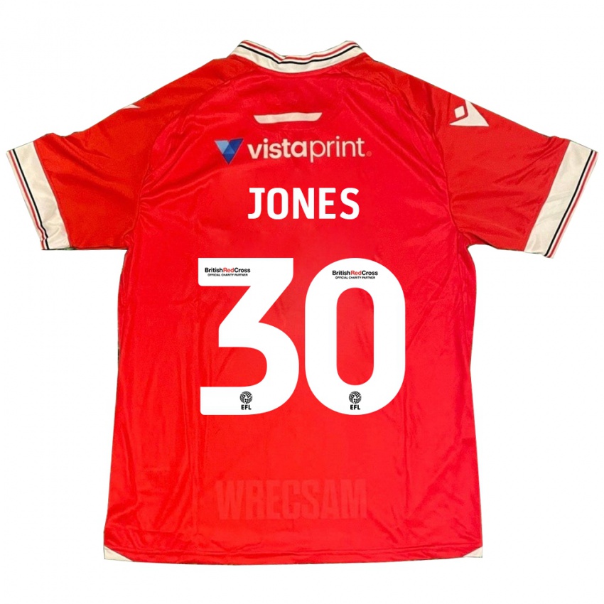 Heren James Jones #30 Rood Thuisshirt Thuistenue 2023/24 T-Shirt België