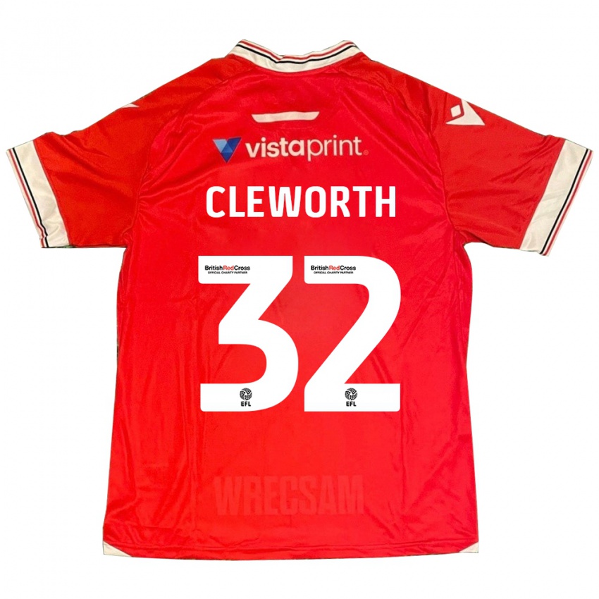 Heren Max Cleworth #32 Rood Thuisshirt Thuistenue 2023/24 T-Shirt België