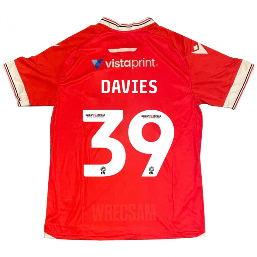 Heren Daniel Davies #39 Rood Thuisshirt Thuistenue 2023/24 T-Shirt België