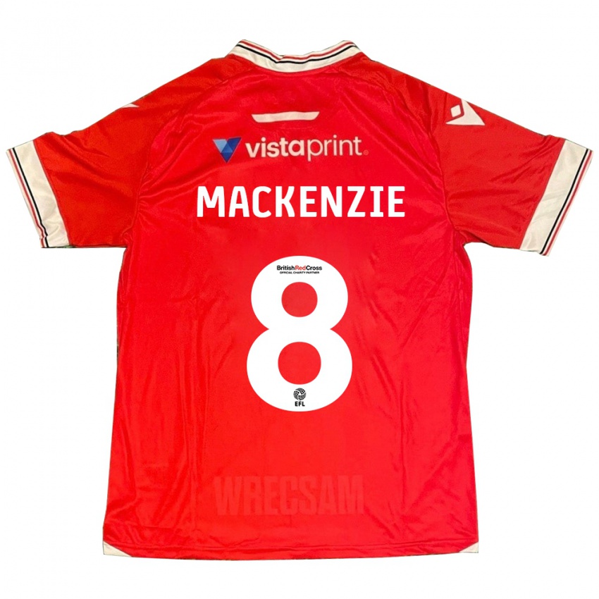 Heren Libby Mackenzie #8 Rood Thuisshirt Thuistenue 2023/24 T-Shirt België