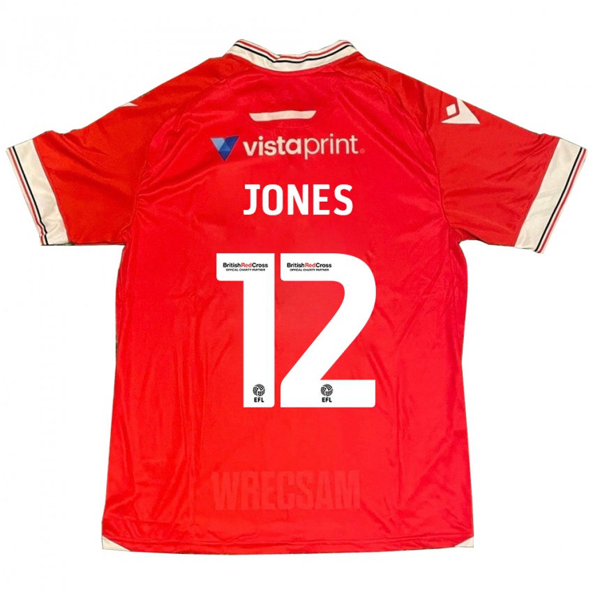 Heren Carra Jones #12 Rood Thuisshirt Thuistenue 2023/24 T-Shirt België