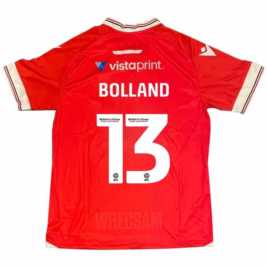 Heren Charlotte Bolland #13 Rood Thuisshirt Thuistenue 2023/24 T-Shirt België