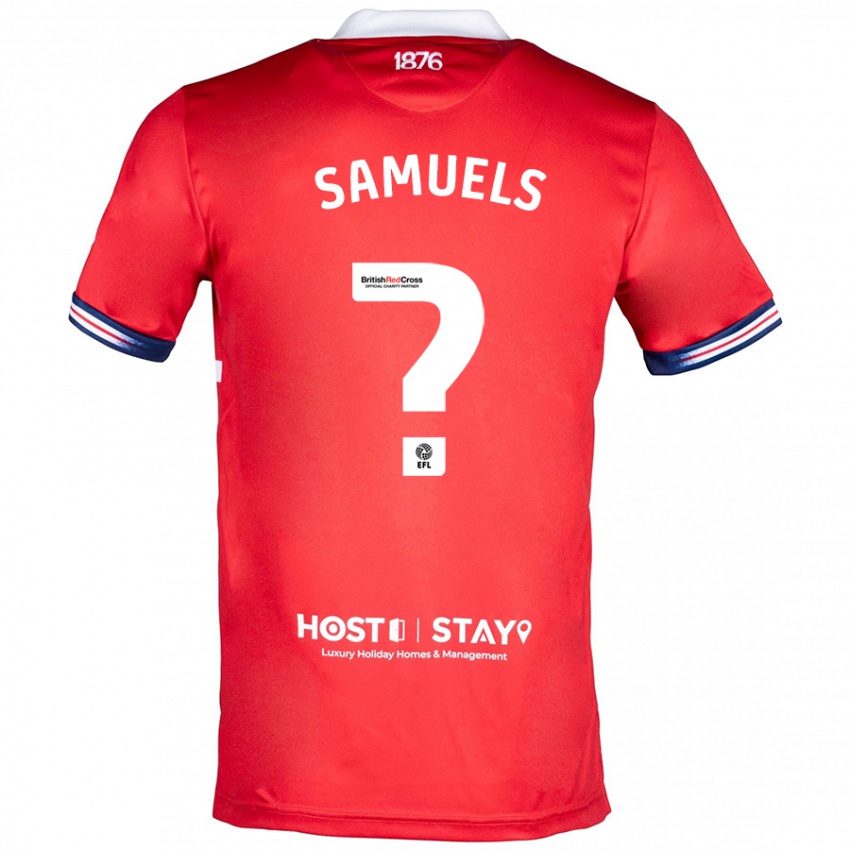 Heren Oliver Samuels #0 Rood Thuisshirt Thuistenue 2023/24 T-Shirt België