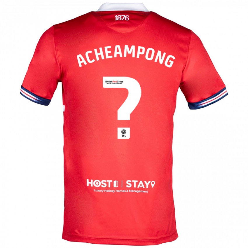 Heren Prince Acheampong #0 Rood Thuisshirt Thuistenue 2023/24 T-Shirt België