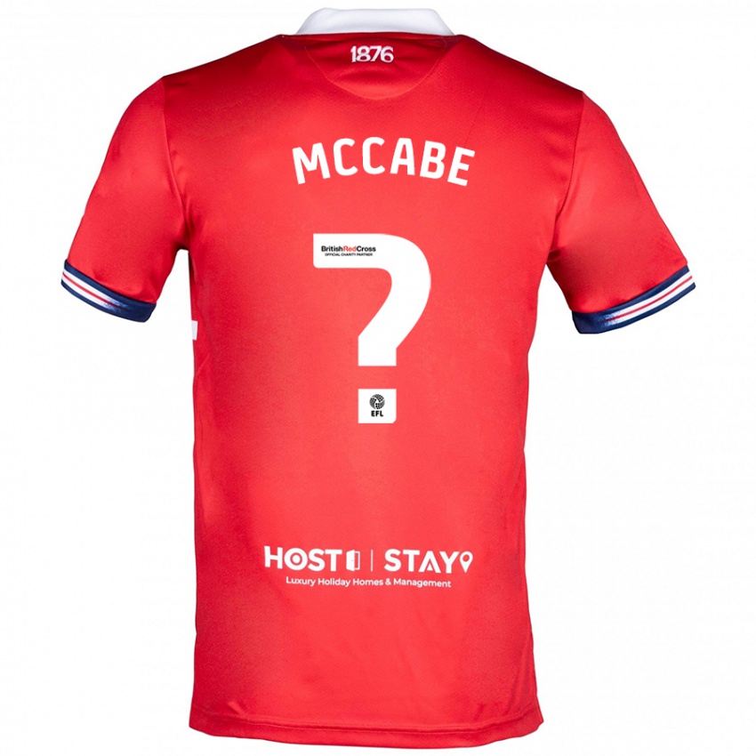 Heren Iain Mccabe #0 Rood Thuisshirt Thuistenue 2023/24 T-Shirt België