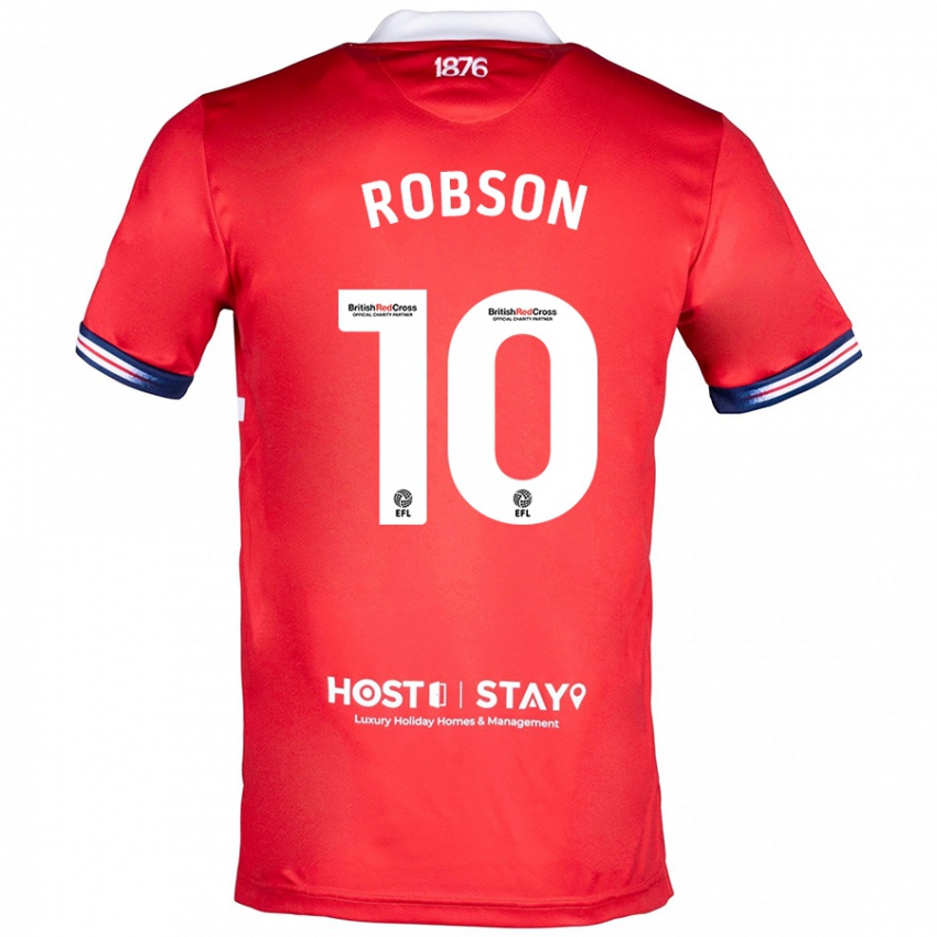 Heren Lauren Robson #10 Rood Thuisshirt Thuistenue 2023/24 T-Shirt België